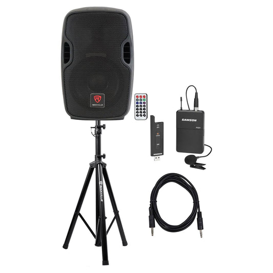 (2) Bpa8 8 Professional Powered Active 300w Dj Pa Speakers+Bluetooth