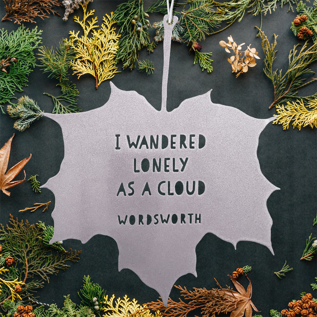 Leaf Quote - I wandered lonely as a cloud - William Wordsworth