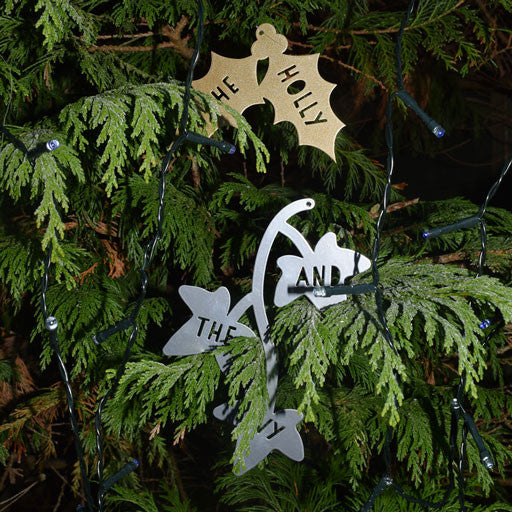 Christmas Decorations - Metal - the Holly and the Ivy