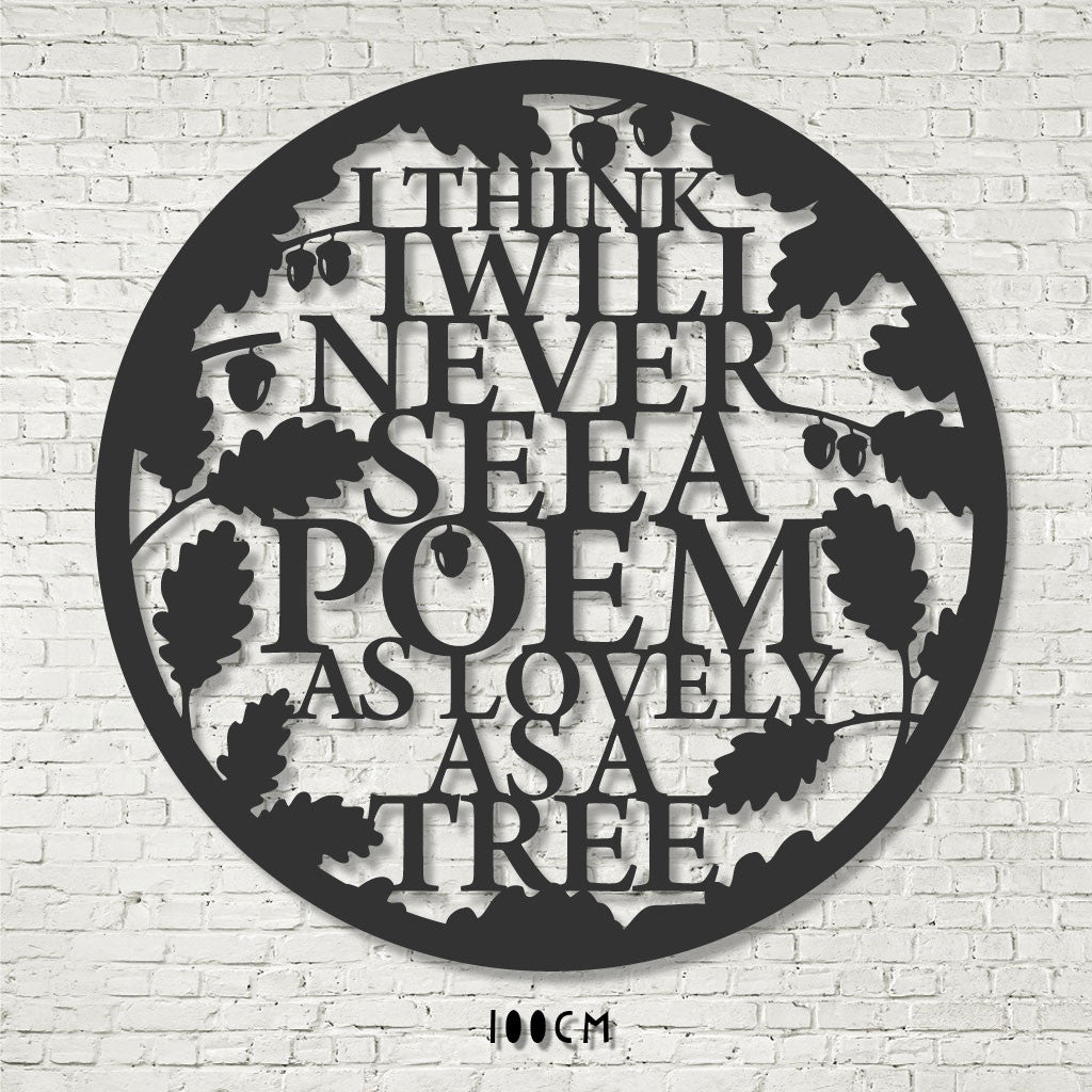 Wall Art - Tree Poem - Joyce Kilmer